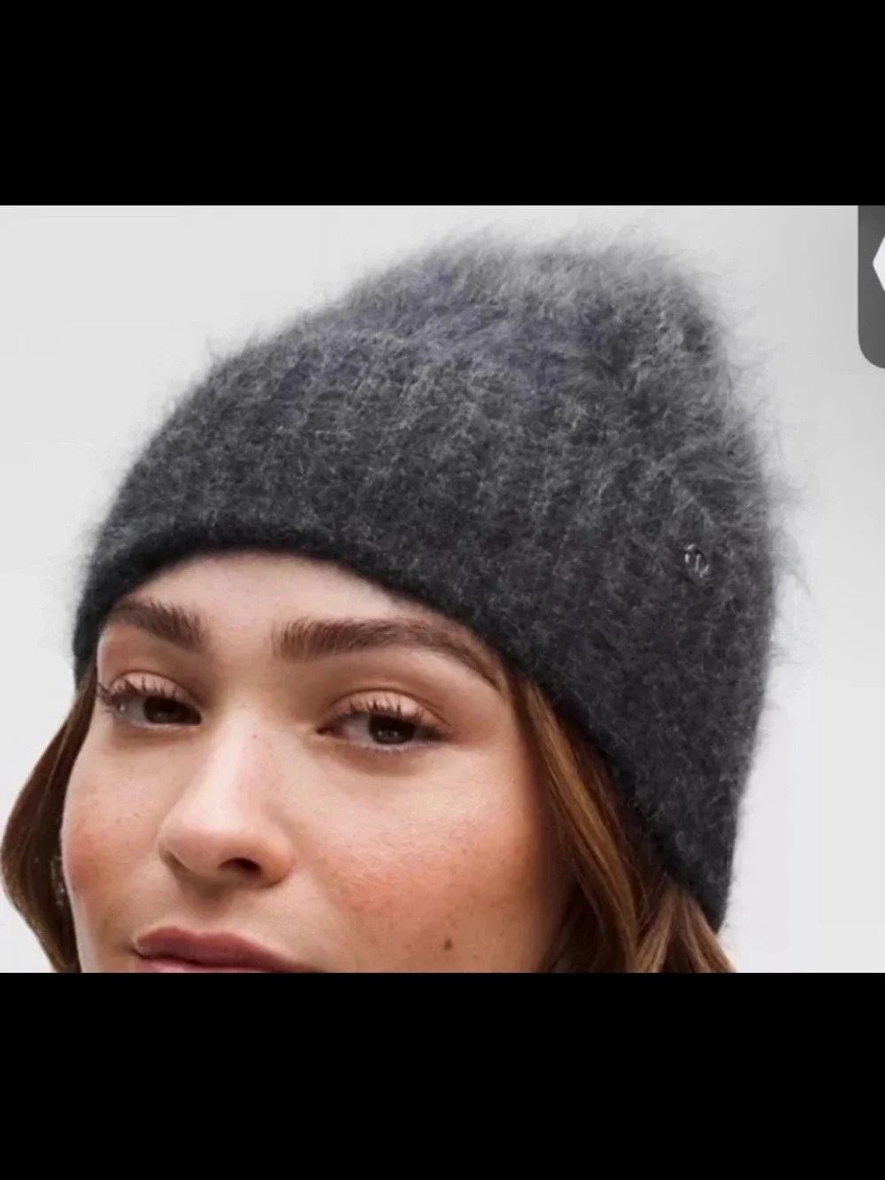 NWT Lululemon Womens Fuzzy 100% Cashmere Beanie HLOX Onyx Gray O/S $78 New
